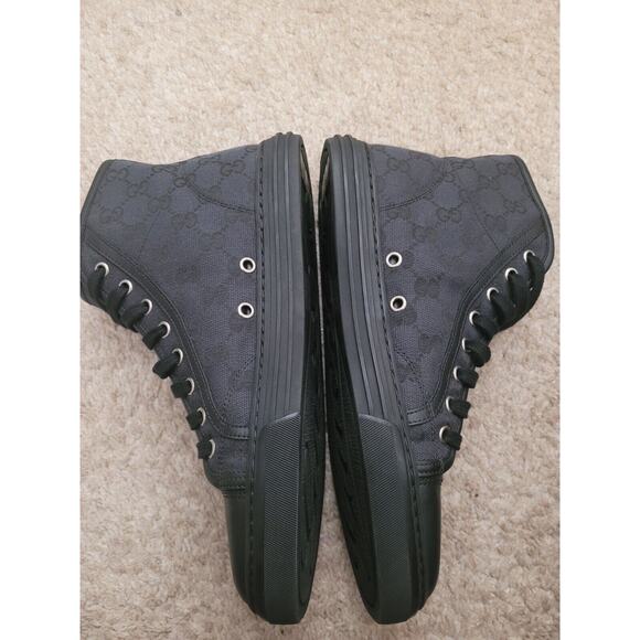 AUTHENTIC GUCCI GG Canvas Sneakers Men's Black 426188 SZ 5 - Picture 2 of 8